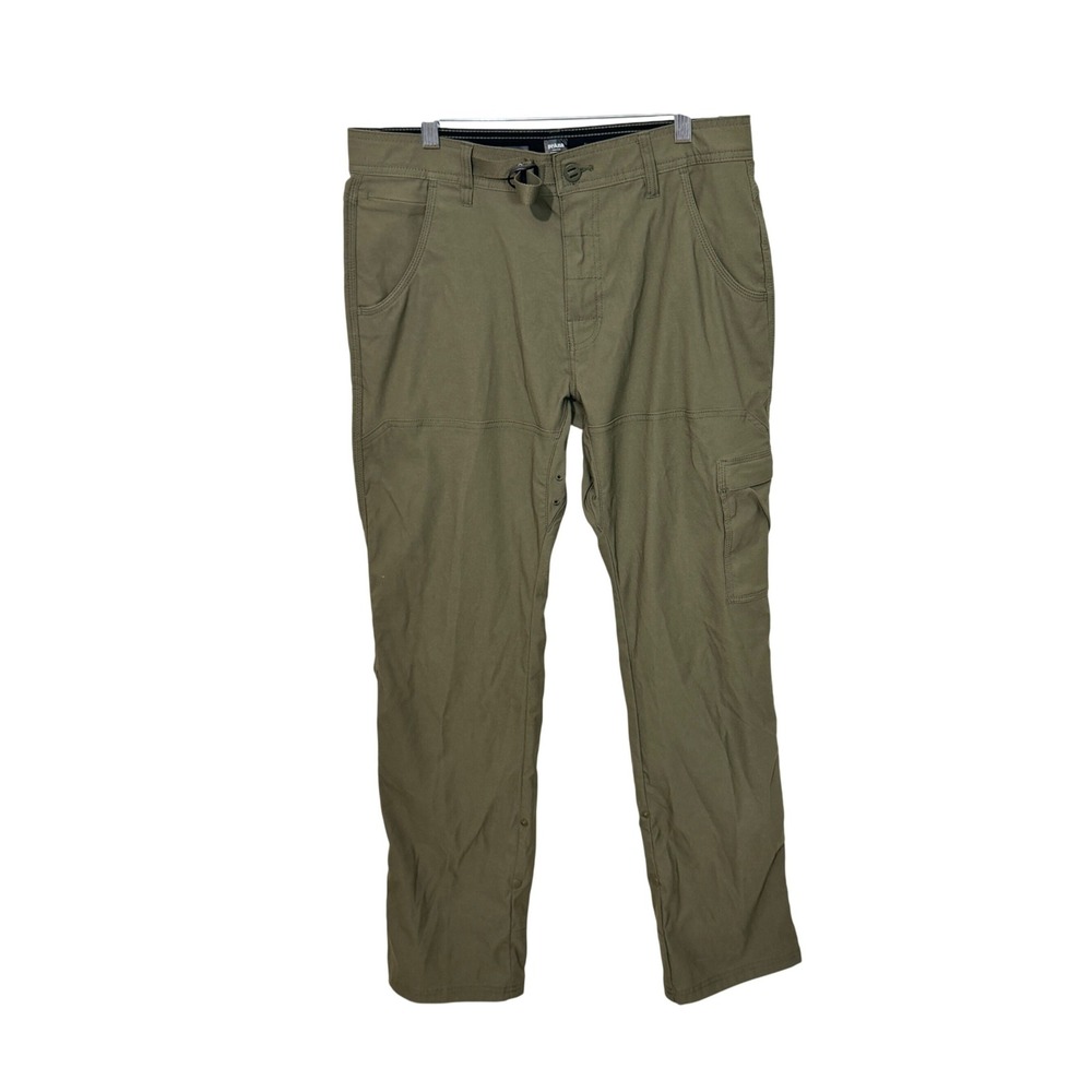 Prana Zion Relaxed Fit Pants Mens 32x32 Olive Green Cargo Hiking Stretch